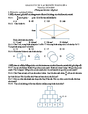 Đề giao lưu câu lạc bộ môn Toán Lớp 4 - Năm học 2018-2019